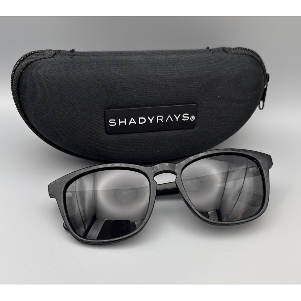 SHADY RAY'S Classic Polarized "Cypress" Black Leopard Sunglasses UV 400 & Case